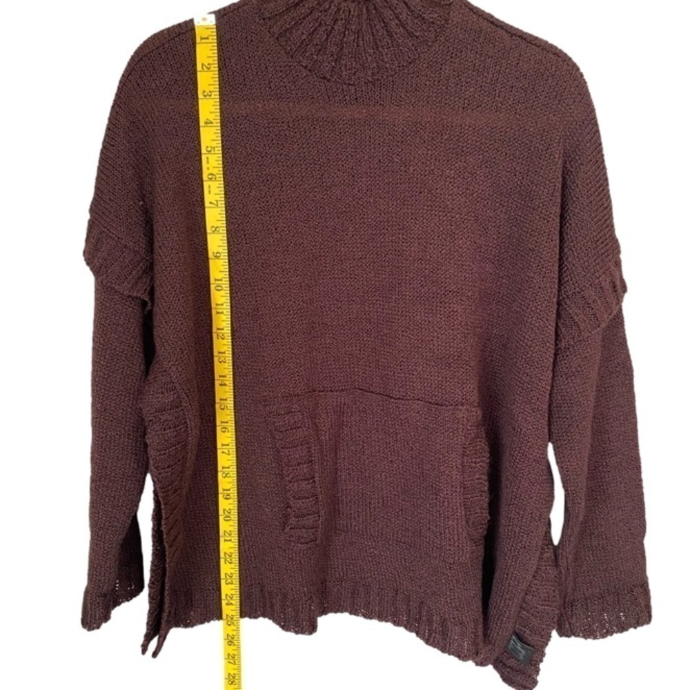 COP COPINE Paris Vintage Mock Turtleneck Knit Sweater Women's Deep Plum One-Size - Picture 9 of 16